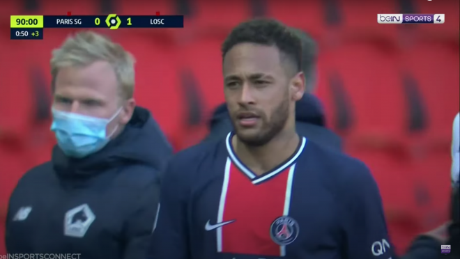 PSG vs Lille Highlights — Neymar Red Card