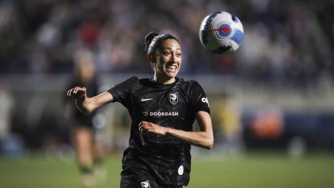 Christen Press During Angel City vs San Diego Wave