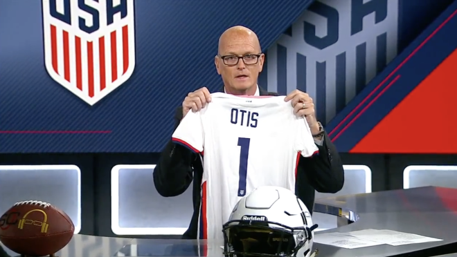 Gregg Berhalter gave Scott Van Pelt's dog Otis a USMNT jersey