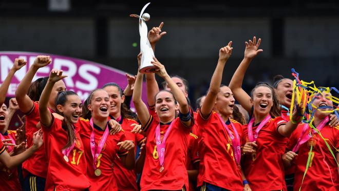 Spain Celebrates After Julia Bartel Goal vs Norway