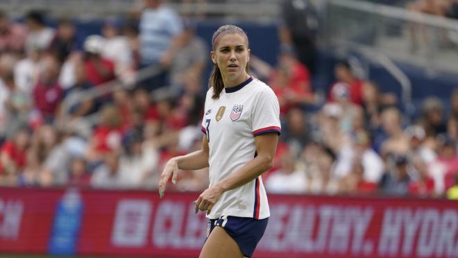 Why is Alex Morgan not playing vs England 