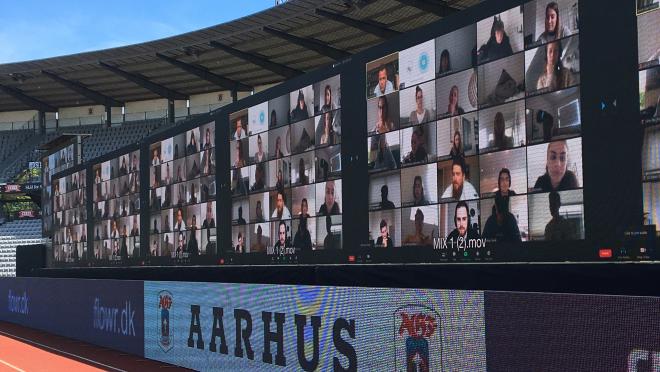 Fans attend soccer game via Zoom