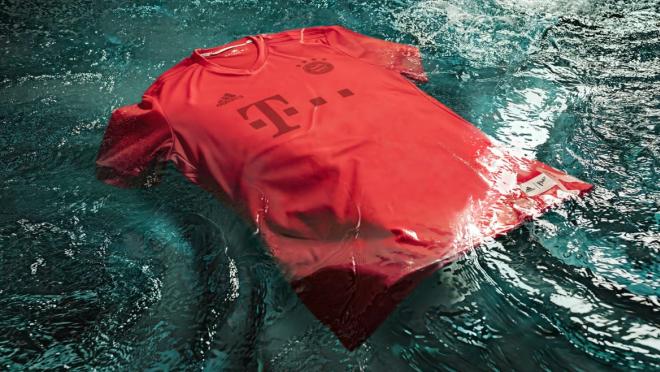 Bayern's eco conscious jersey floating in waste