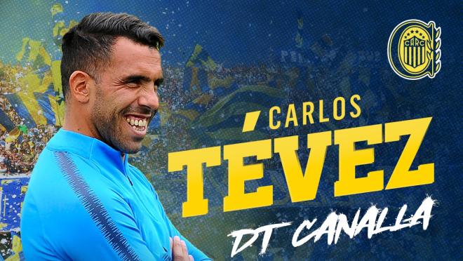 Carlos Tevez, new coach Rosario Central