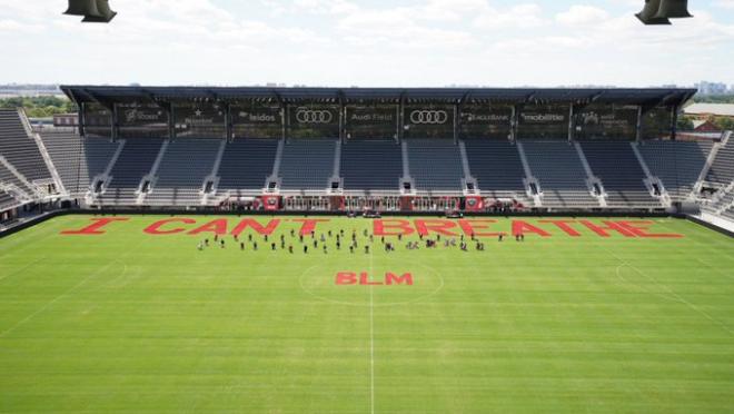 BLM message at Audi Field