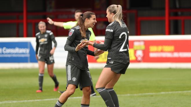 Tobin Heath celebrates her goal