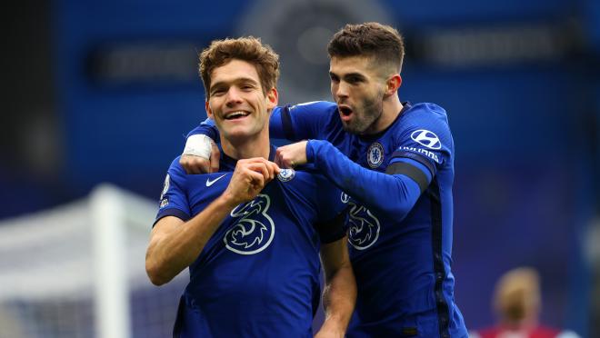 Christian Pulisic and Marcos Alonso