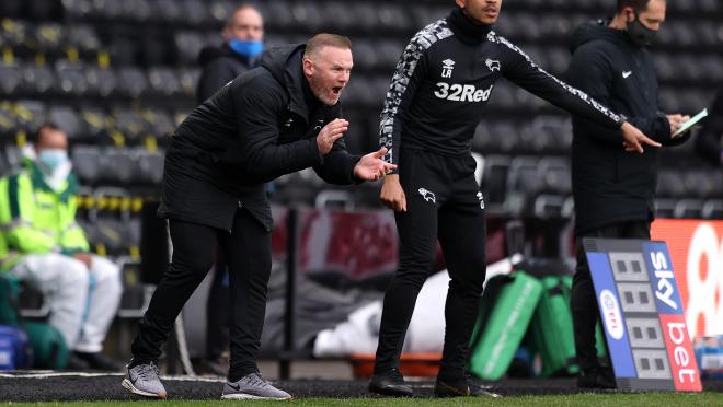 Derby County manager Wayne Rooney