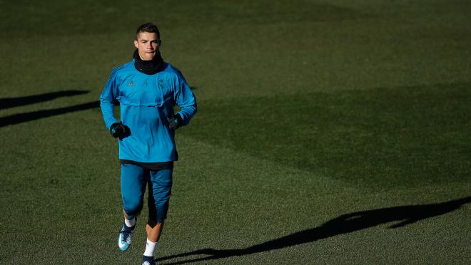 Cristiano Ronaldo training with Real Madrid in 2017