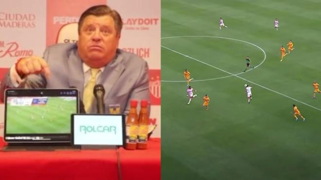 Miguel Herrera usó laptop en conferencia de prensa