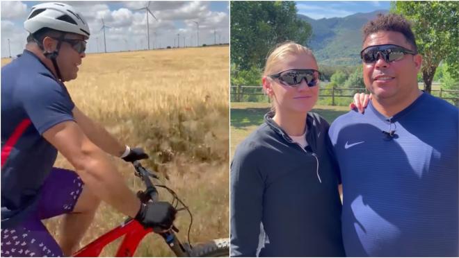 Ronaldo biking El Camino de Santiago