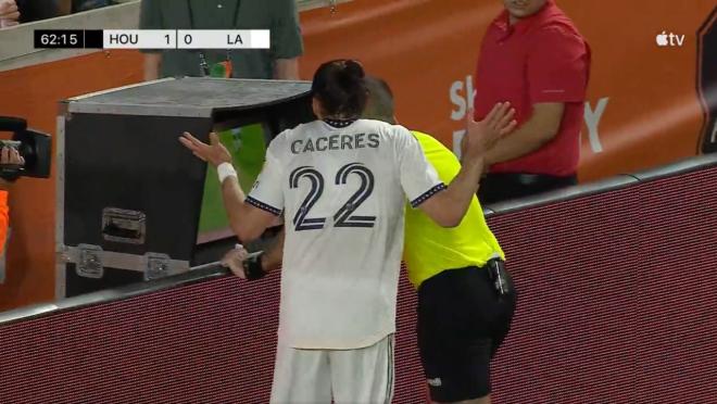 Martin Caceres red card