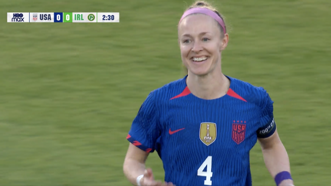 Becky Sauerbrunn header vs. Ireland