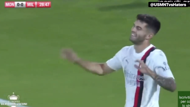 Pulisic first AC Milan goal