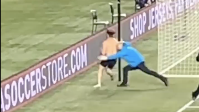 Canada Streaker Tackled