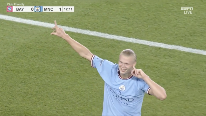 First Erling Haaland Manchester City Goal