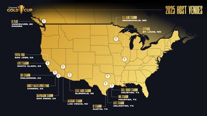 2025 Gold Cup host cities