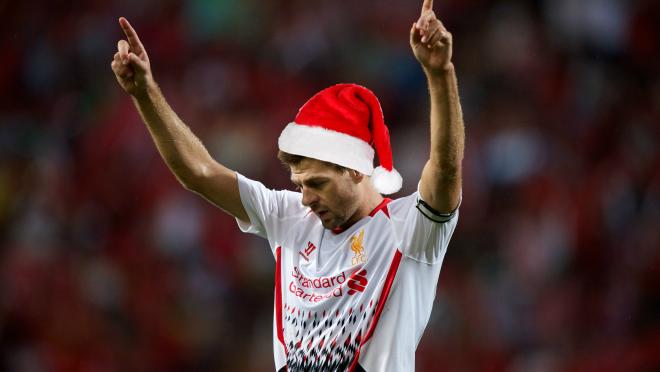 The best Christmas goals of all time - Steven Gerrard celebrates