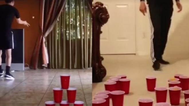 Foot Pong Tricks by Adelberto Lopez