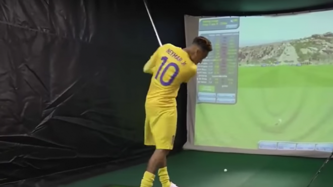 Neymar playing Golf