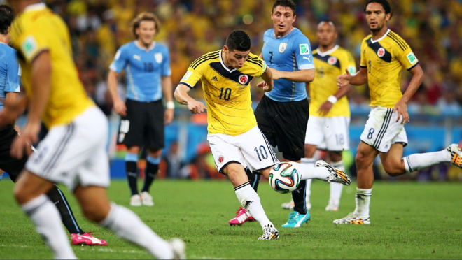 James Rodriguez goal vs Uruguay 