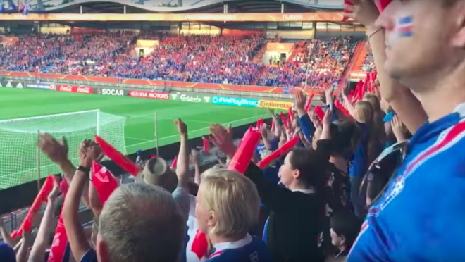 Icelandic Fans are Doing the Viking Chant Again