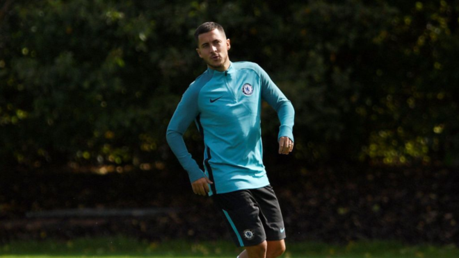 Eden Hazard in training