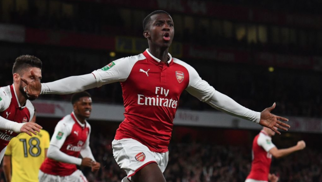 Eddie Nketiah's goals for Arsenal