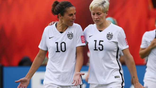 Carli Lloyd and Megan Rapinoe