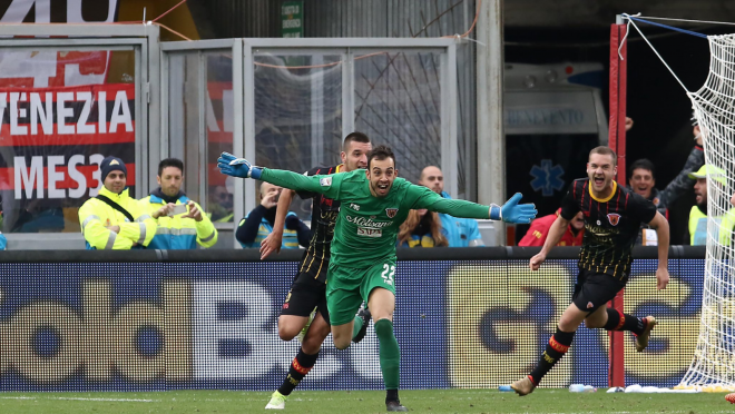 Goalkeeper Celebrates Goal He Scored