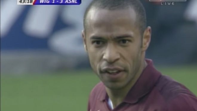 Thierry Henry Free Kick vs Wigan