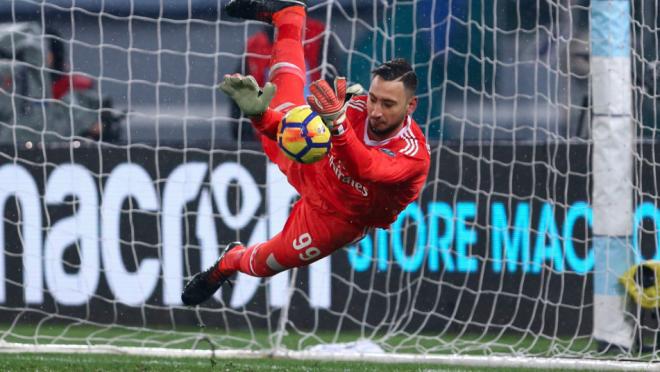 Gianluigi Donnarumma  saves for AC Milan