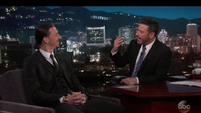 Zlatan and Jimmy Kimmel