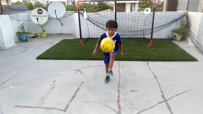 Boy Beats Kick-Ups Record