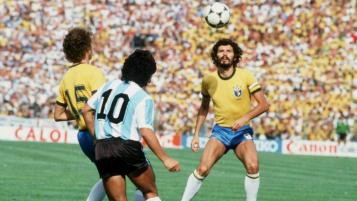 Sócrates de Brasil en la Copa del Mundo de 1982