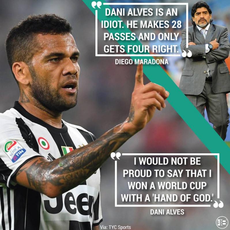 Dani Alves vs. Diego Maradona