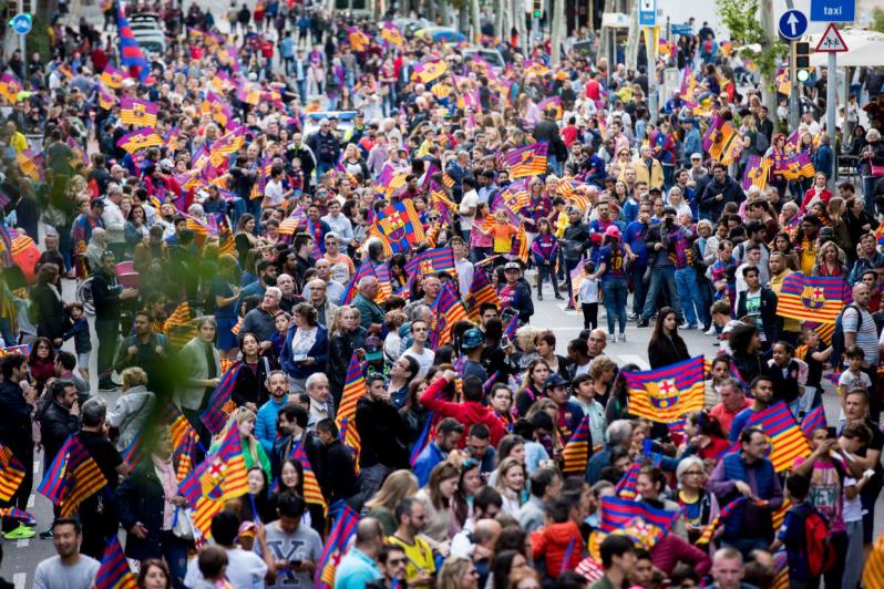 Barcelona victory parade