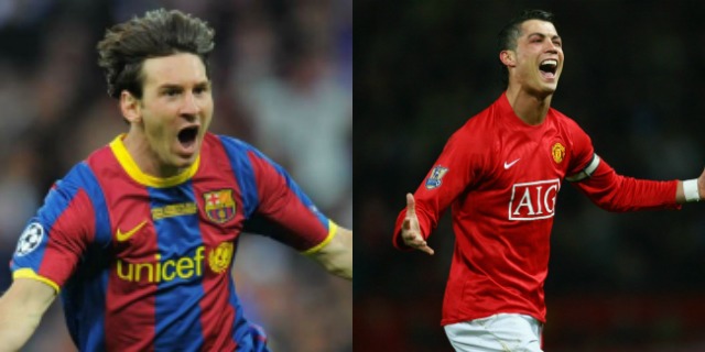 Lionel Messi and Cristiano Ronaldo age 23