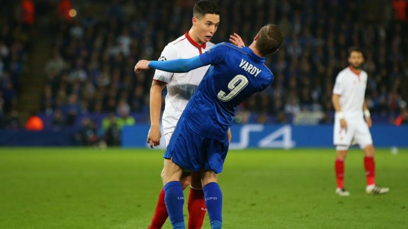 Samir Nasri and Jamie Vardy