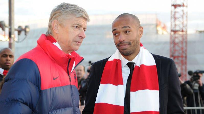 Thierry Henry and Arsene Wenger