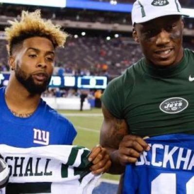 Odell Beckham Jr swaps jerseys with Brandon Marshall