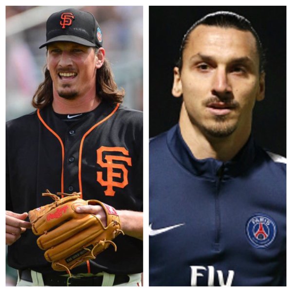 Zlatan Ibrahimovic and Jeff Samardzija