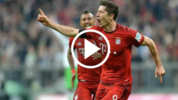 Robert Lewandowski scores 5 goals in 9 minutes against Wolfsburg