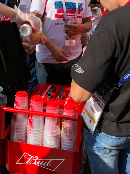 Budweiser Light Up Cups In Russia