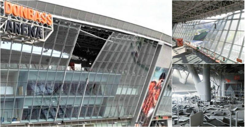 Damage to Donbass-Arena-Donetsk