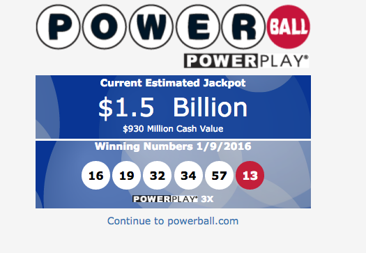 Powerball winnings