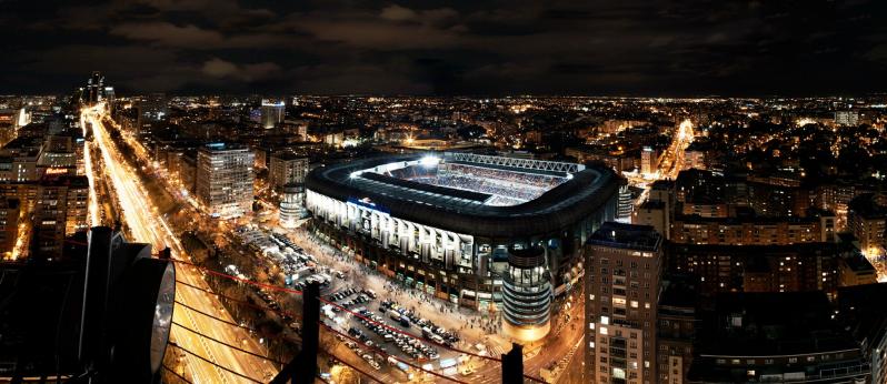 pictures of amazing stadiums, Bernabeu night