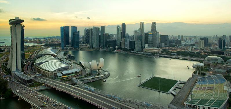 pictures of amazing stadiums, marina bay skyline