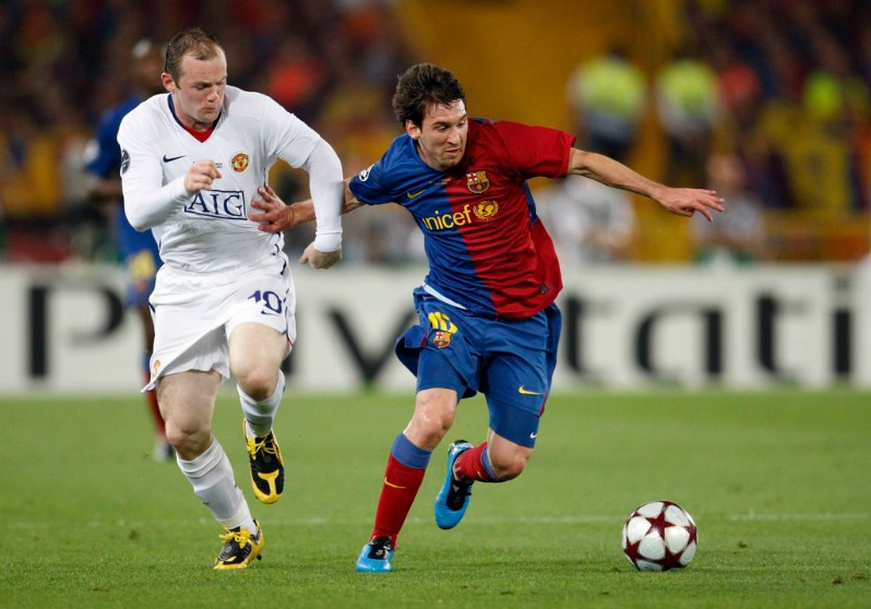 Lionel Messi and Wayne Rooney