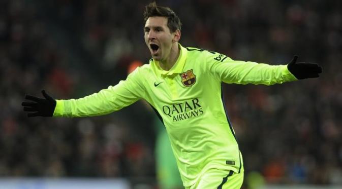 messi celebrates barcelona